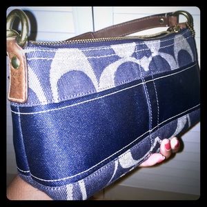 Denim Coach Purse w/ Coin Purse